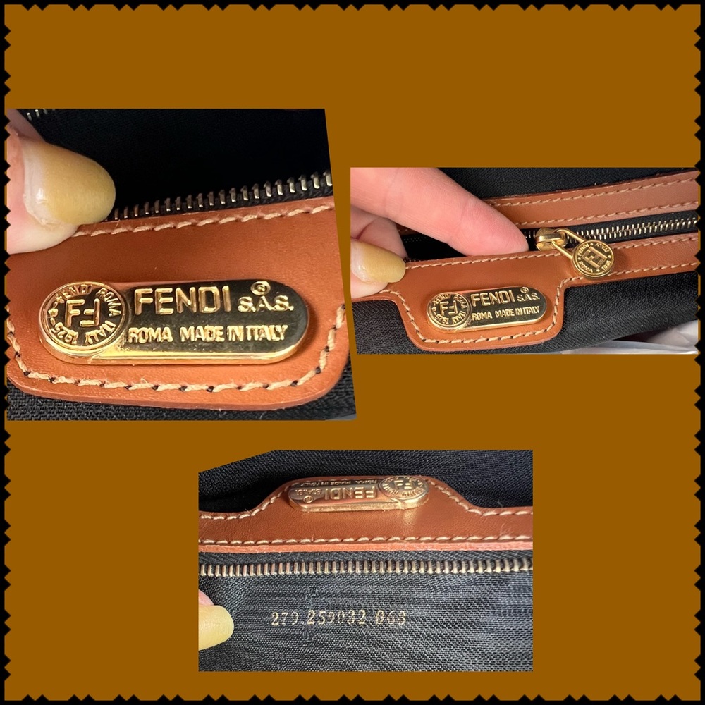 Fendi Bag,Travel, Gorgeous Weekender Travel, Duffle with Cognac Brown Lea… - Picture 14 of 16